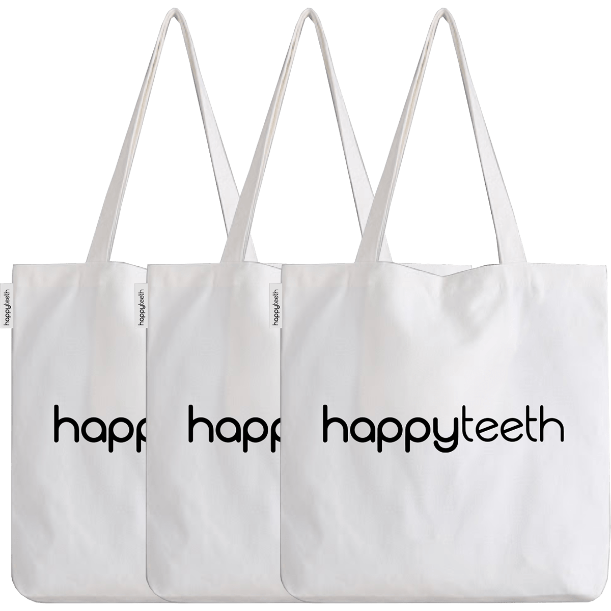 Reusable Canvas Shopping Tote Happy Teeth happyteeth